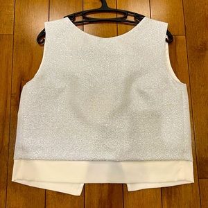 Maje NWT size 3 (L) metallic crop top.  Feel free to make an offer.